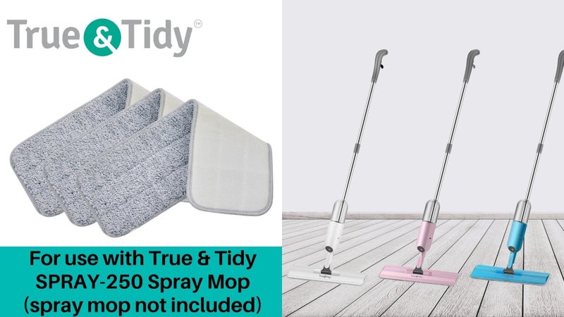 True & Tidy عبوة إعادة تعبئة من وسادات الممسحة المصنوعة من الألياف الدقيقة السميكة للغاية من True & Tidy لممسحة الرش SPRAY-250 ومجموعة ممسحة الرش SPRAY-360 وممسحة الكنس SWEEP-180، تناسب أنواع المماسح الأخرى، قابلة للغسل في الغسالة حتى 100 مرة، 15.5 × 5 بوصة (عبوة من 3 قطع) - Image 3